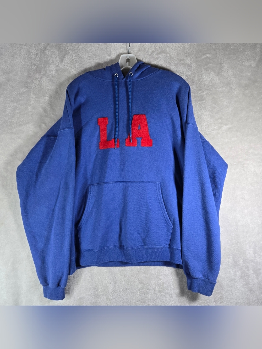 Ebbets Field Flannels LA Los Angeles Sweater Hoodie Mens Size Large L Blue